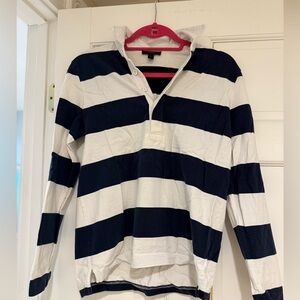 Striped navy/white rugby from jcrew